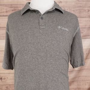 COLUMBIA SPORTSWEAR SHORT SLEEVE GREY POLO SHIRT MENS SIZE XL